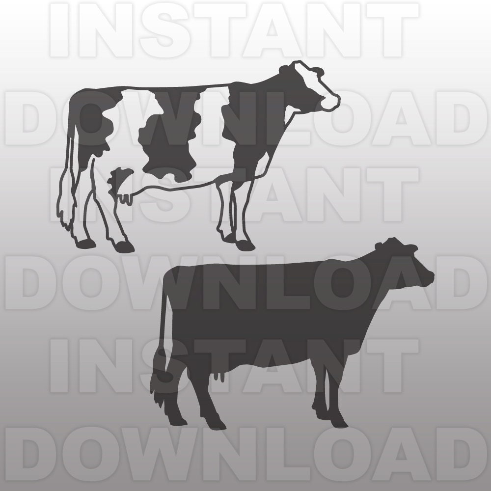 Download Holstein Dairy Cow SVG FileCow svgLivestock SVG-Vector Clip