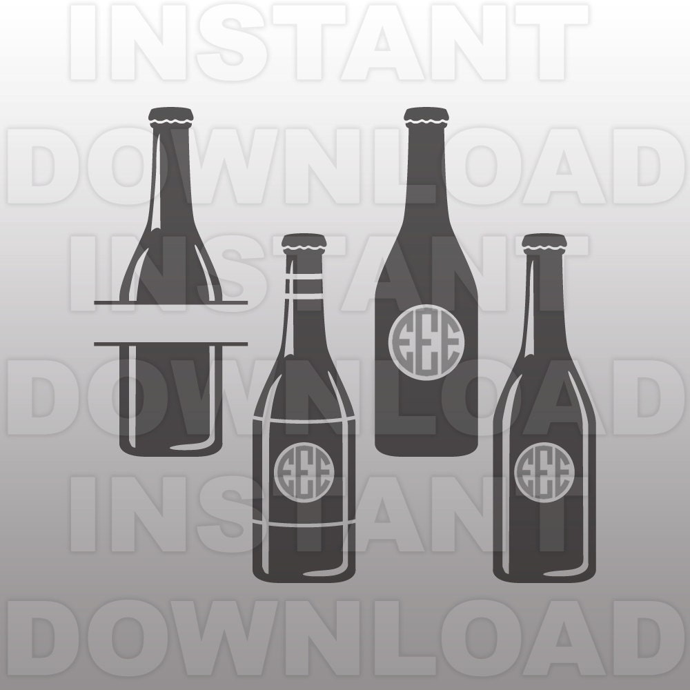 Download Beer SVG FileBeer Bottle Monogram SVG File Commercial