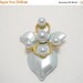 Fall sale pearl brooch Large unusual brooch bridal jewelry hair piece pearlescent brooch vintage pin costume jewelry