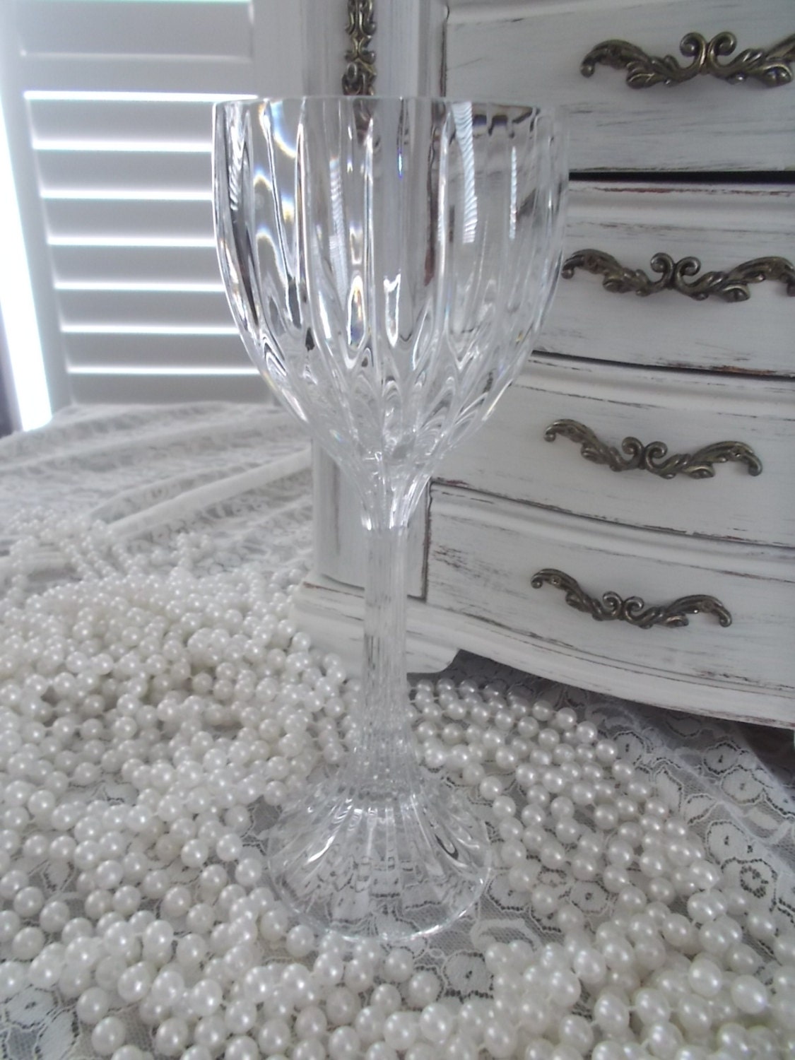 Mikasa Park Lane tall stem Crystal wine glass stemware
