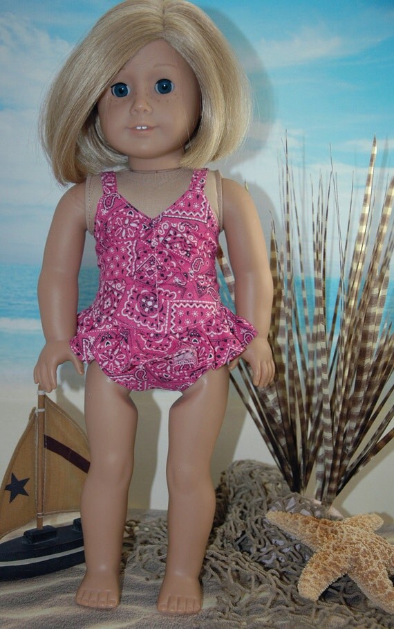 Doll clothes for 18 inch doll bathing suit swim wear by sheezadoll