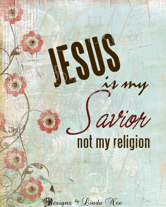 Items similar to Printable Wall Decor ~ Jesus is my Savior ~ Digital ...