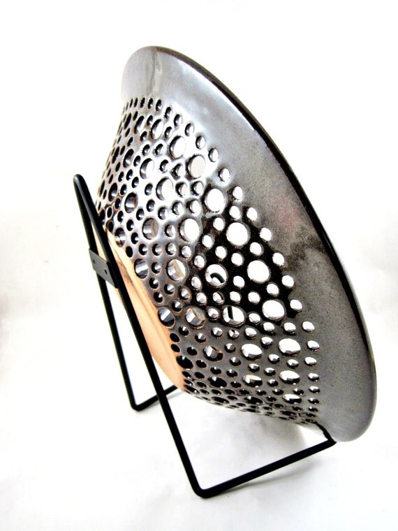 Metal Plate holder Bowl holder pottery wall holder pottery