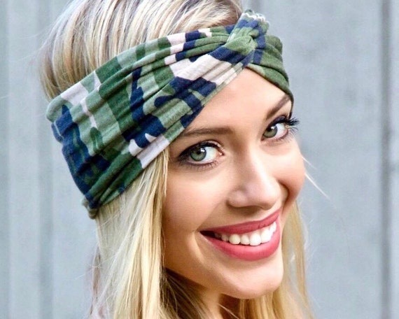 Camo Headband Women Camo Headwrap Army Style Camouflage Turban