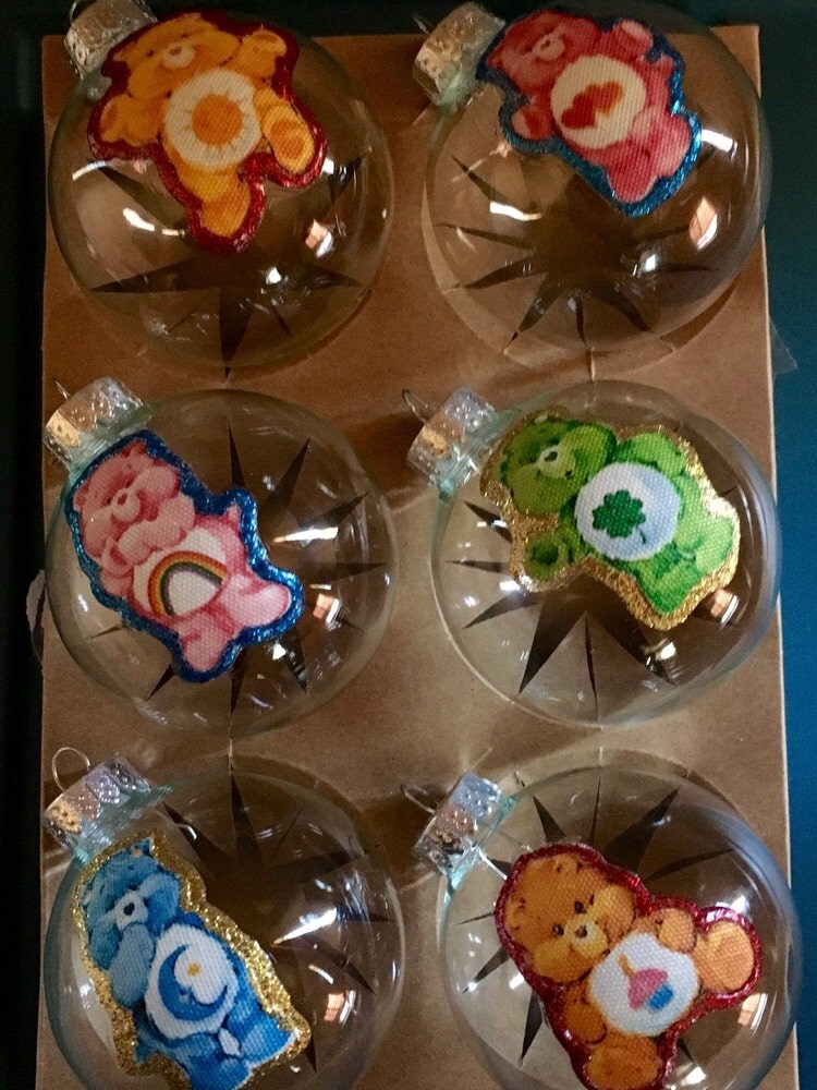 Care Bears Glass Ornaments by CreativeGitana on Etsy