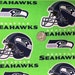 BTY Seattle Seahawks Licensed NFL Football Helmet 100% Cotton Fabric (Green)