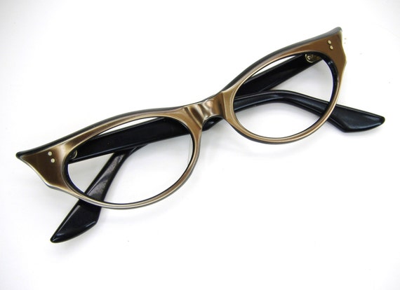 Vintage Winged Cats Eye Eyeglasses Sunglasses Frame France