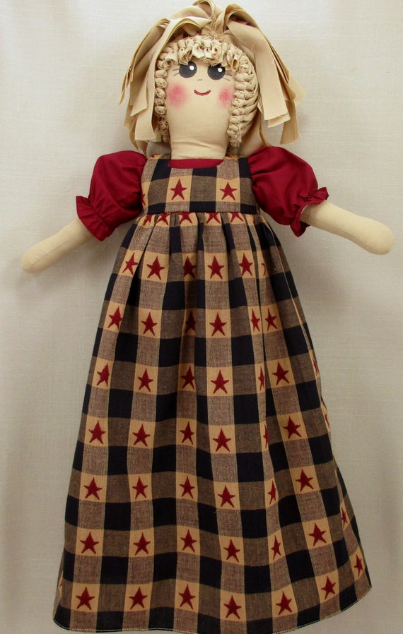 Plastic Bag Holder Doll Americana Style Patriotic