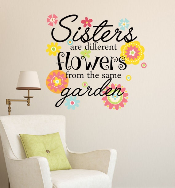 Sisters Quote Wall Decals Quote Girls Quote Decal Kids