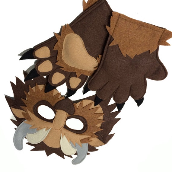 Children's Beauty and the Beast Handmade BEAST Felt Mask