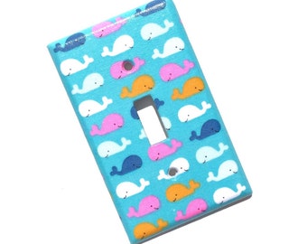Happy Whales Light Switch Plate Cover