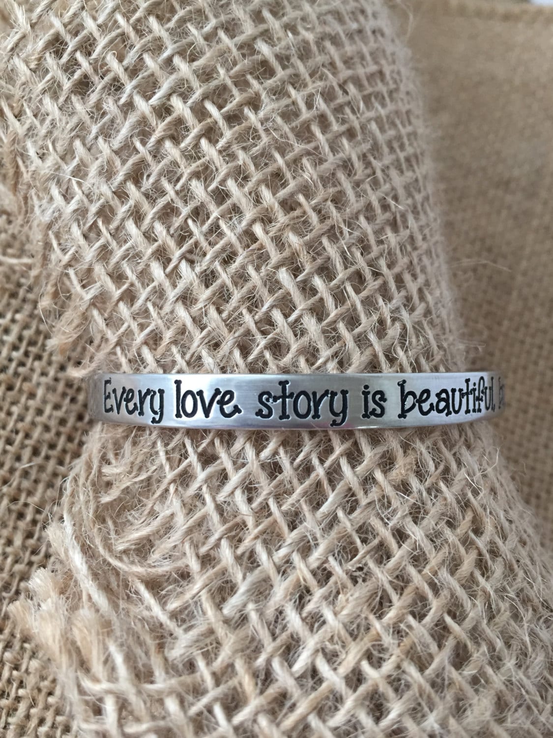 Anniversary Bangle, Anniversary Jewelry, Wedding Gift To Bride From Groom, Christmas Gift For Wife, Anniversary Gift, Stamped Love Bangle
