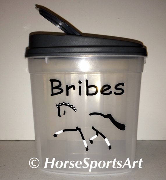 Custom Horse BRIBES Treats Container Small7cup