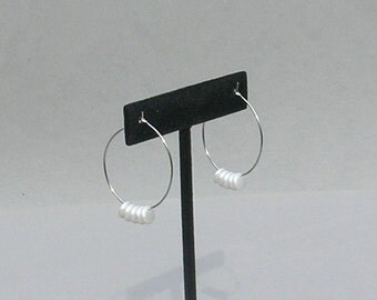 White Fringe Earrings