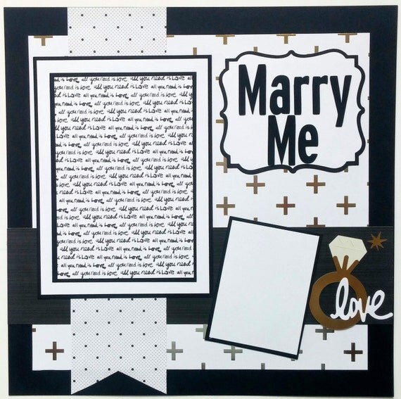Engagement scrapbook page Premade scrapbook page by ohioscrapper