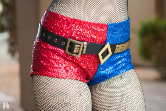 Junge kurze Suicide Squad Harley Quinn Sequin Hose