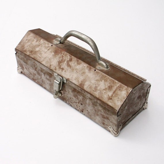 Rusty Old Metal Tool Box Industrial Storage