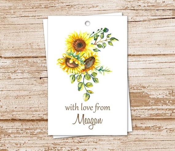 you print sunflower gift tags printable favor tags
