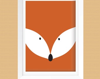 Fox Wall Art clever fox | etsy Fox Wall Art clever fox | etsy