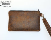 Smartphone Cellphone Wristlet Wallet iPhone 7 Plus 6 plus Samsung Galaxy S7 S6 Card Holders Zipper Closure Faux Lether Brown