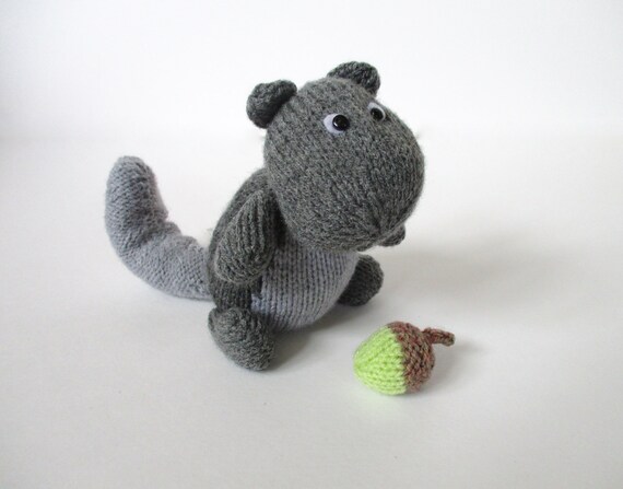 Finsbury Squirrel toy knitting pattern by fluffandfuzz on Etsy