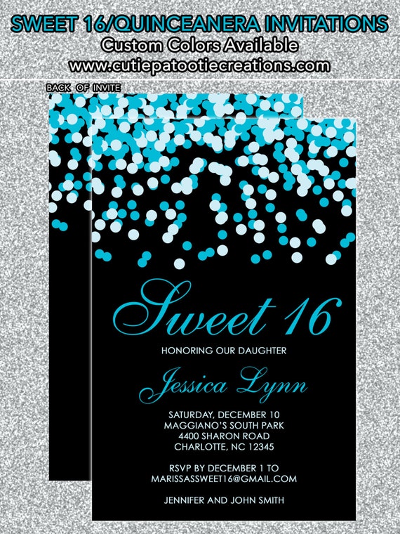 Custom Sweet 16 Invitations 10