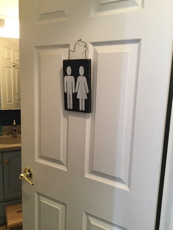 Bathroom Sign/Restroom SignHome Decor Man/Woman by Girlinair