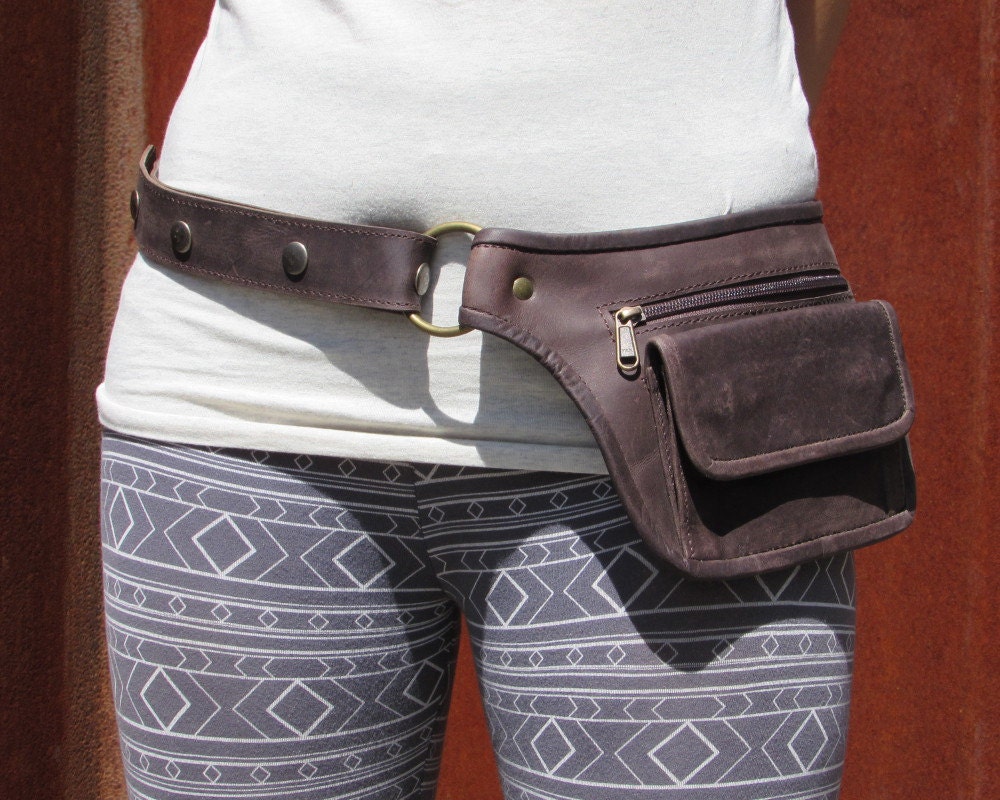 Leather Utility Belt Leather Belt Bag Hip Bag Pouch Belt