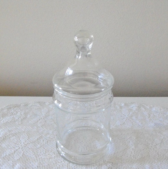 Vintage Clear Glass Apothecary Jar Large Apothecary Jar