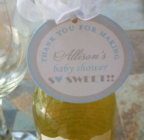 Baby Shower Thank You Favor Tags - For Mini Wine Bottles - Party Favors - Cookies - Favors - (50) 2" So Sweet Heart Favor Gift Tags Il_570xn
