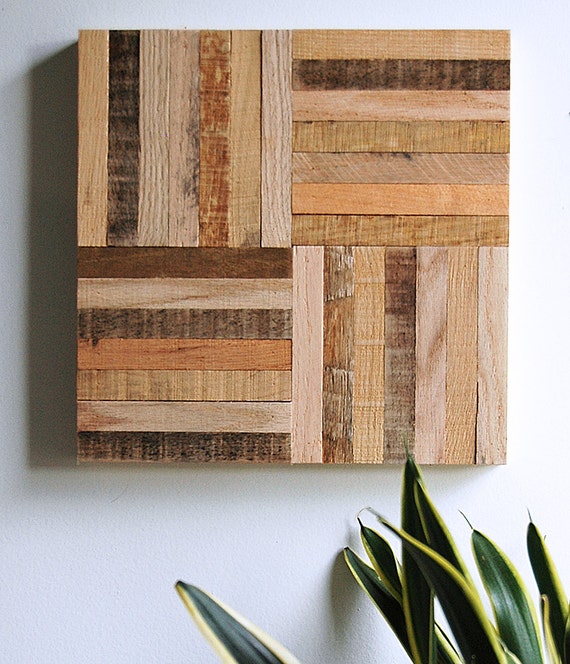Items similar to Wall Art Reclaimed Wood Stick Pattern on Etsy