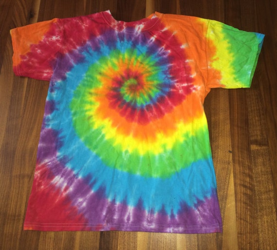 Tie Dye Child Shirt Rainbow Spiral Size Large 14/16