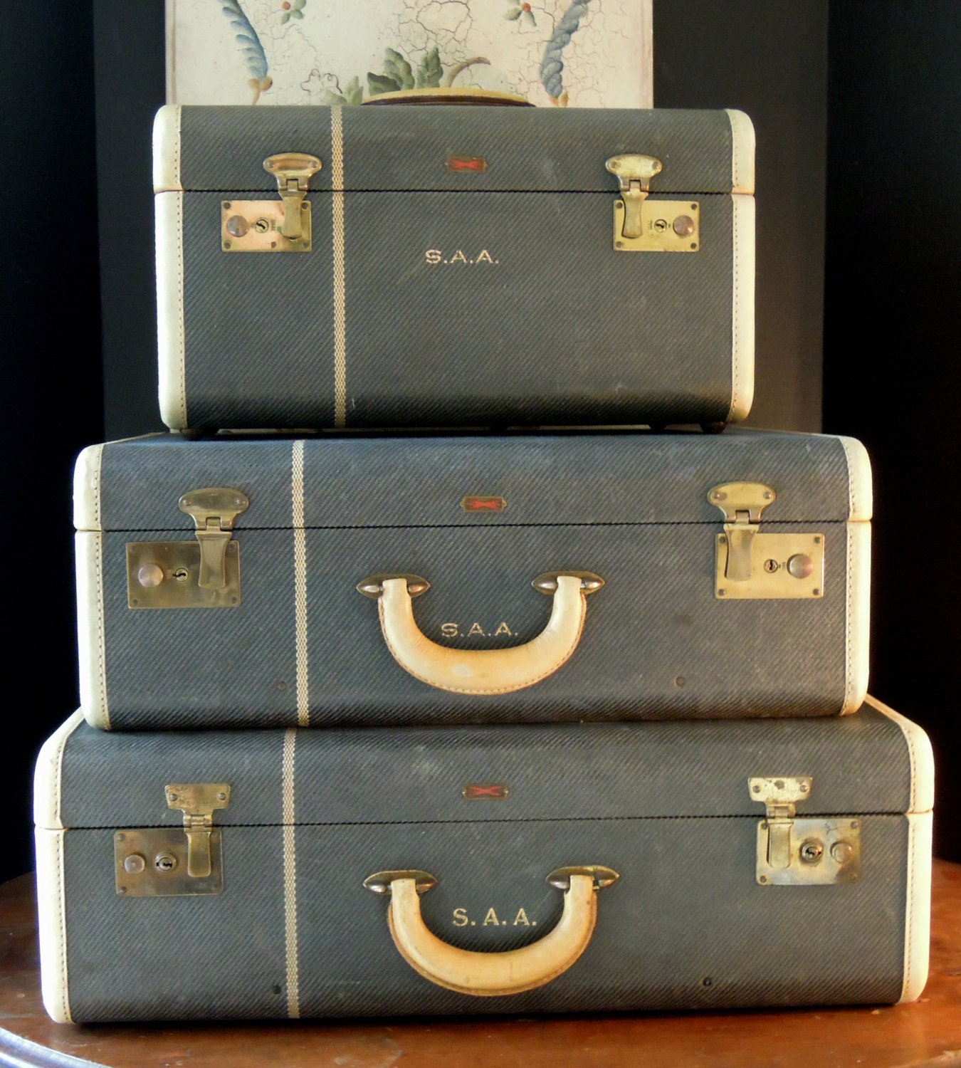 hartmann luggage vintage tweed