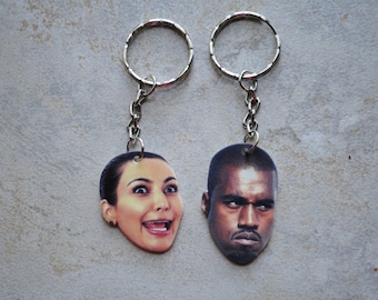 Kim and Kanye Keychain Set