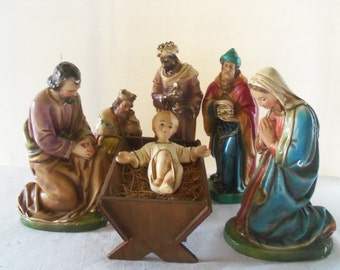 Unique chalkware nativity related items | Etsy