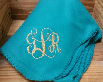 Monogrammed Fleece Throw Blanket/Personalized Blanket/Custom Blanket/MonogramThrow Blanket/Fleece Throw Blanket/Monogram Blanket