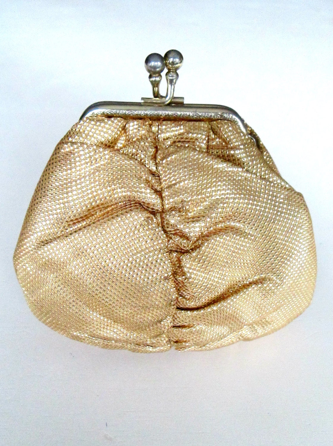 gold lame purse