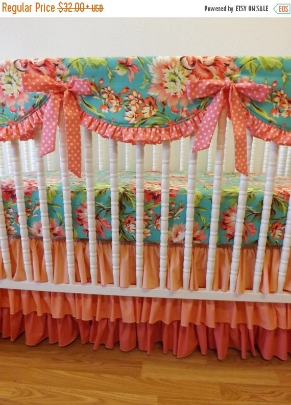 SALESALESALE Bumperless Crib Bedding Bliss by LittleCharlieMay