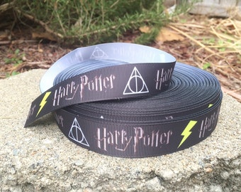 Harry Potter Lightening Bolt Deathly Hallows Ribbon - Free Shipping