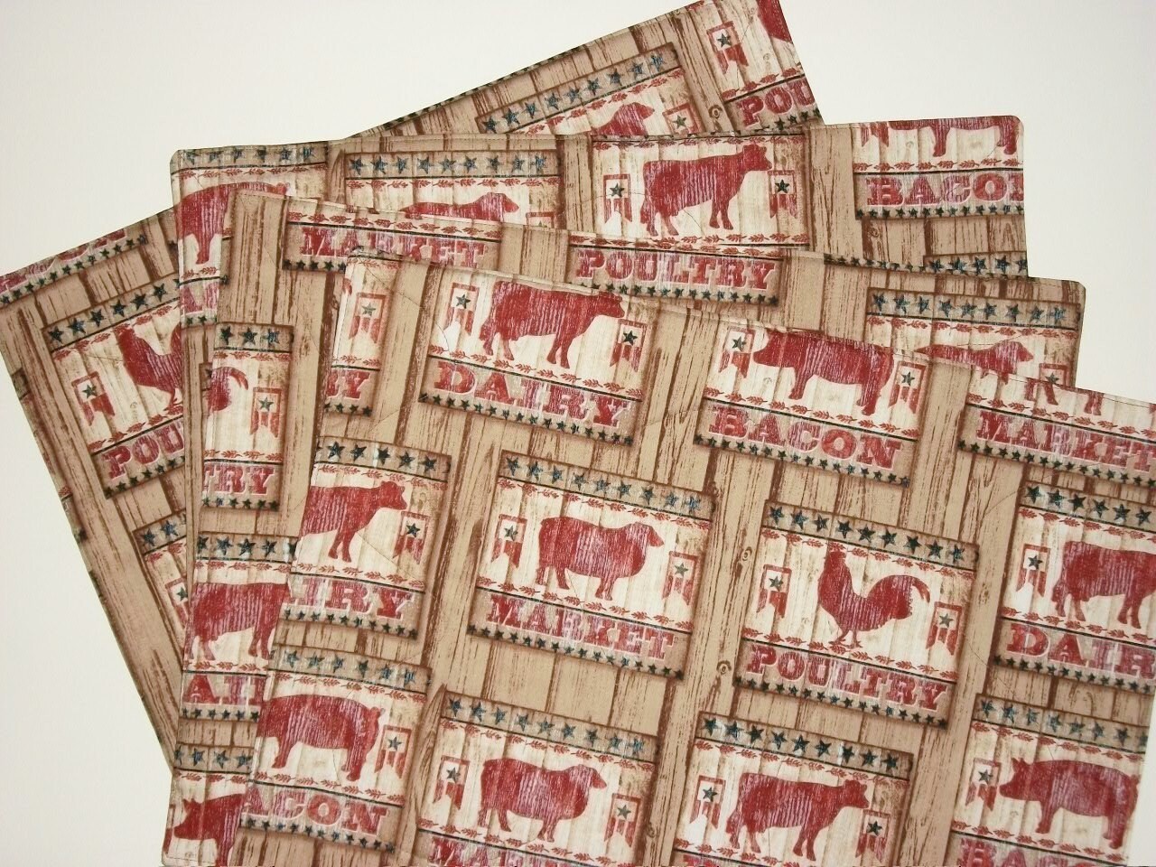 Quilted Placemats Country Decor Western Table Setting