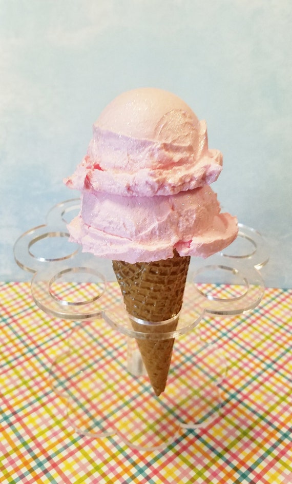 Fake Ice Cream Cone Photo Prop Strawberry By Fakecupcakecreations 4600