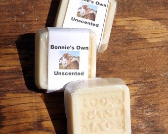 Unscented Goats Milk Soap, 2 oz bar, Guest Soap, Fragrance and Dye Free, Cold Process, Bath Soap, Goats Milk Soap, Goat Milk, Natural Soap