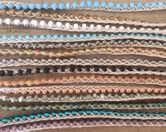Fringe Bead Friendship Anklets - 31 Bead Colors - Kids to Adults