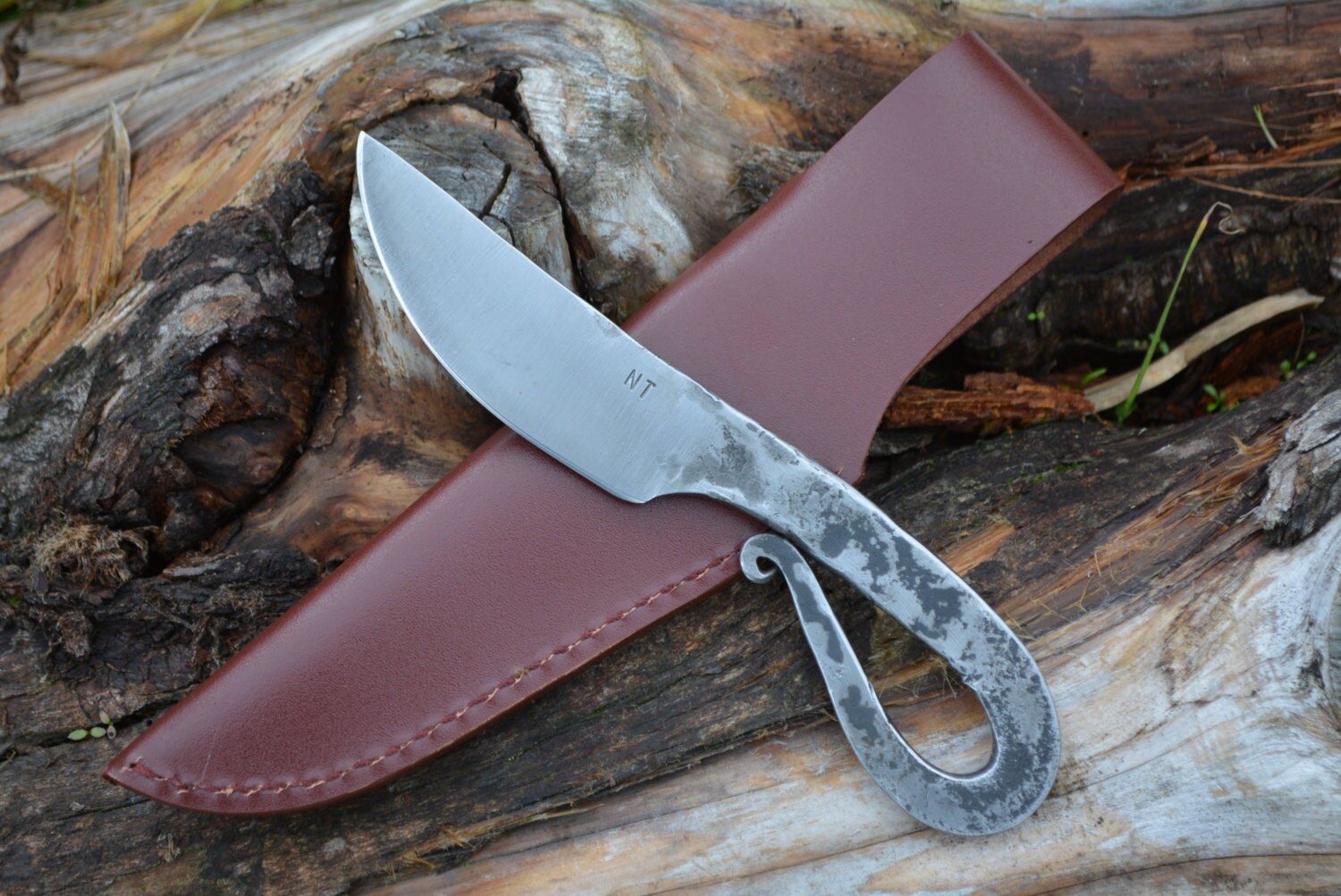 Hand Small Rebar Blacksmith Knife by BackyardBowyer on Etsy