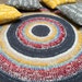 Beautiful hand crochet area rug, 44'' in diameter