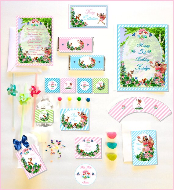 FAIRY PARTY COLLECTION - Personalized Printable Download Il_570xn