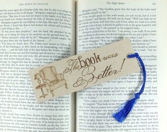 Wooden Bookmark - Hand Pyrography - Fun Book Quote