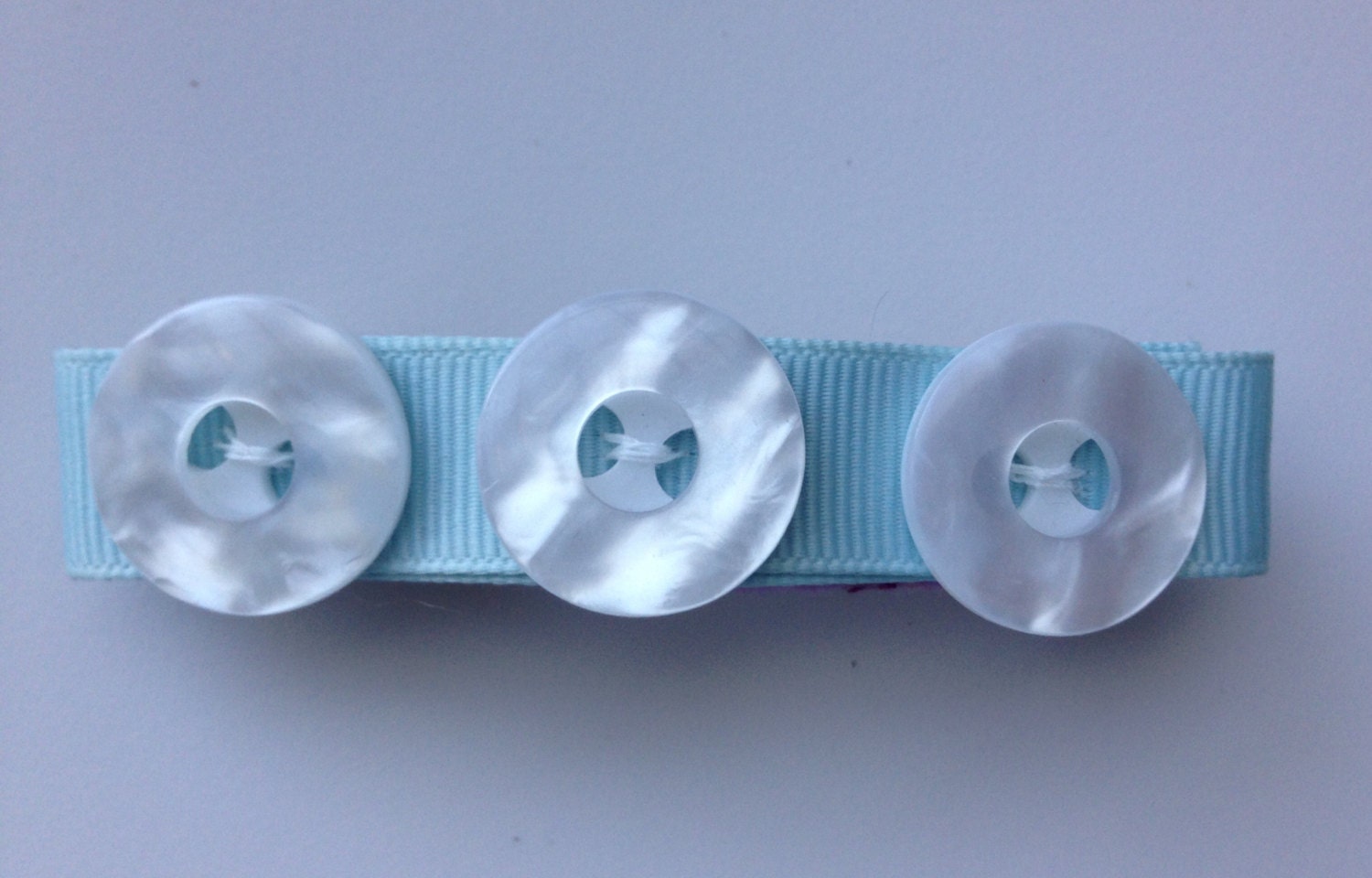 Baby Blue Girls Hair Barrette. One of a Kind.