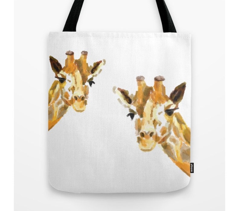 Giraffe Tote Bag Book bag Shopping bag Casual tote School