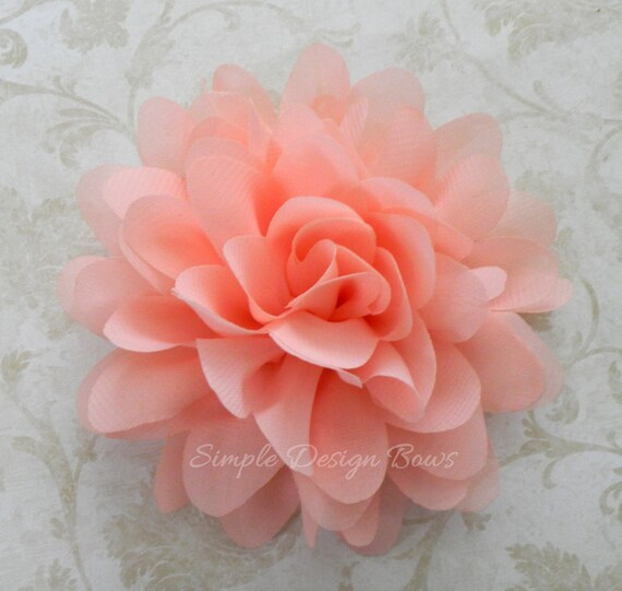 Items similar to Peach Hair Flower Hair Clip or Brooch 4" LYDIA